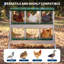 Nichoir à poules en métal à 6 compartiments avec couvercle à charnière, support surélevé robuste en acier galvanisé.-373996393