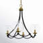 Lustre classique à 4 lumières avec abat-jour Merton