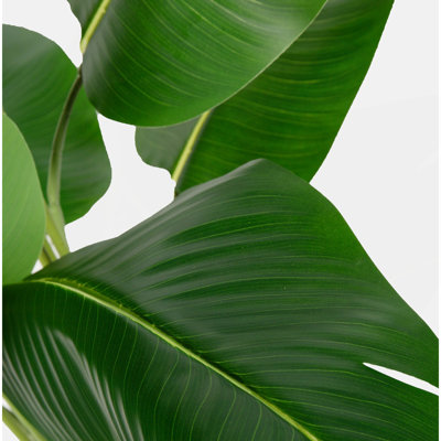 Bird of Paradise Artificial Plant 6 ft Tall Faux Banana Leaf Tree, 1 Pack.18-blade fan, Large Decorative Artificial Plants for Living Rooms, Indoor Outdoor Home Decor, Ideal Housewarming Gift