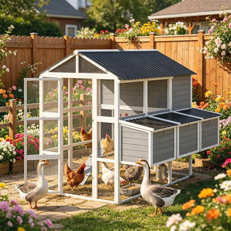 Cage à poule, poulailler en bois, poulailler, poulailler d'extérieur