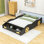 Lit plateforme pour voiture de course double avec rangement et roues