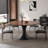 American style retro solid wood round table-1002819845