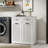 White Laundry Cabinet With 2 Removable And - Drawers, 75.7 Pounds Featuring Easy To Keep Room Tidy, 35.86 Inches Tall