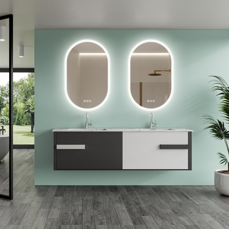 Woodcroft Brighten Your Bathroom with our Smart LED Bluetooth Oval Mirror