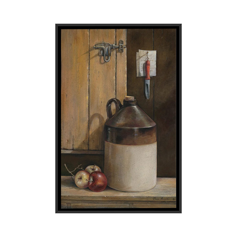Cidre de pomme par Ruane Manning - reproduction d'art, H 40 po x l 26 po x P 1,5 po, Toile avec cadre noir, Aucun mat
