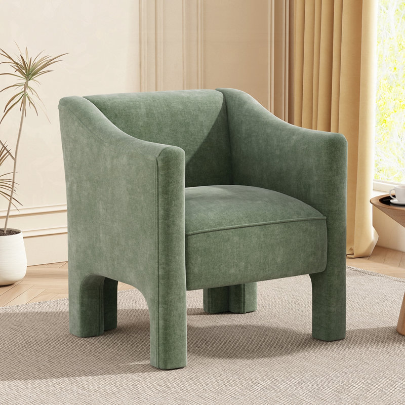 Fauteuil rembourré 29,9 po Modern, Vert