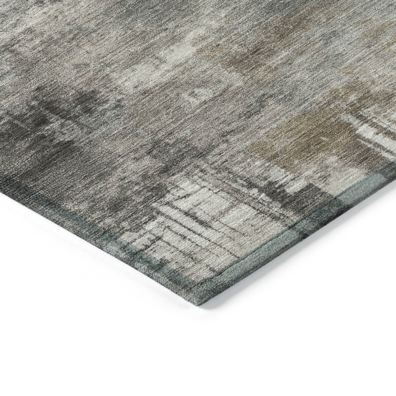 Tapis intérieur / extérieur lavable à la machine Xhevrie, Rond 8 pi