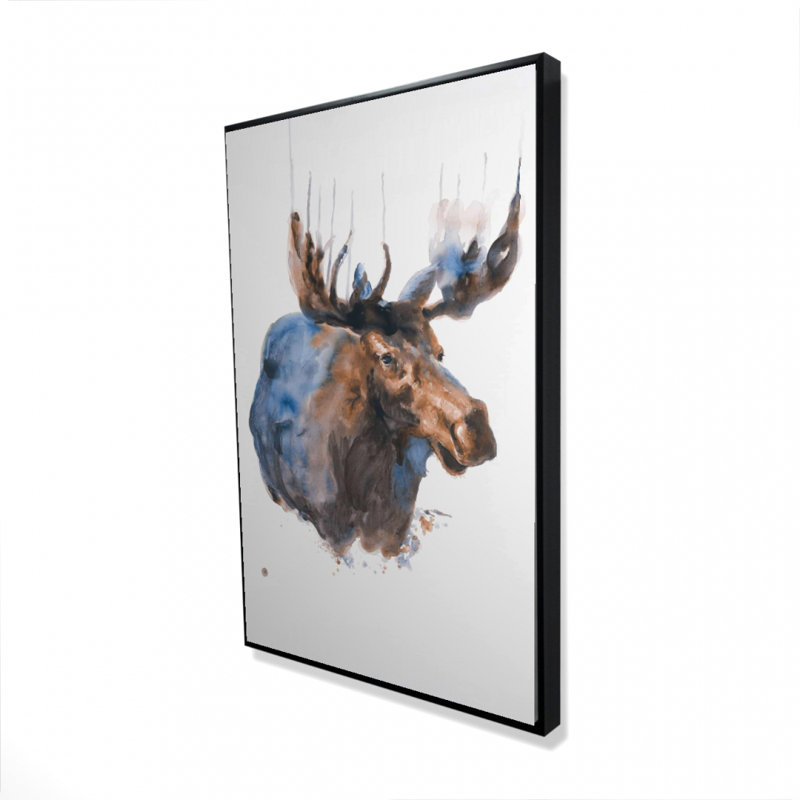" Abstract Blue Moose ", 36" H x 24" W