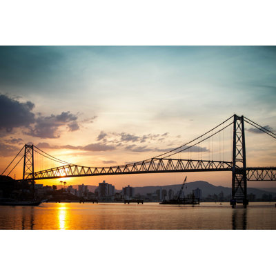 Pont au coucher du soleil - Photographie sur toile tendue