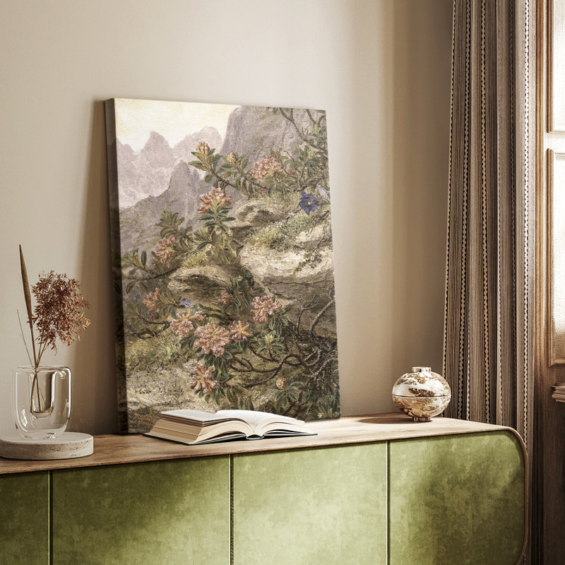 Impression florale rétro CCXIV - galerie Cavas sur mesure, H 36 po x l 24 po