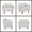 Élégant fauteuil club en tissu beige: un confort intemporel pour votre espace de vie