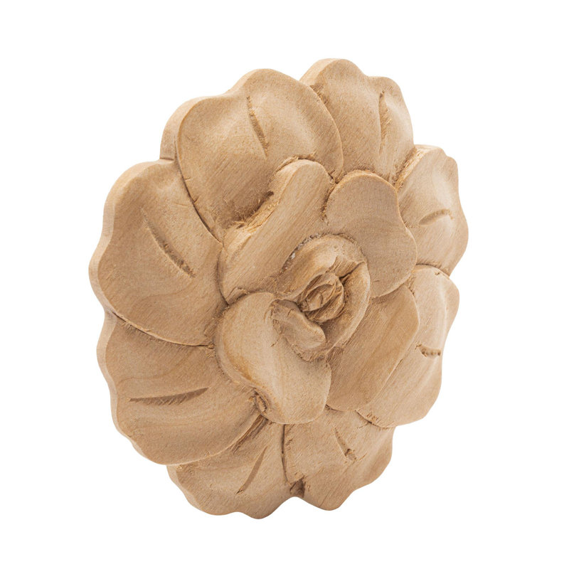 Applique en bois de rose massif non sculptée à la main 2-7 / 8 po x 1/2 po, Aulne