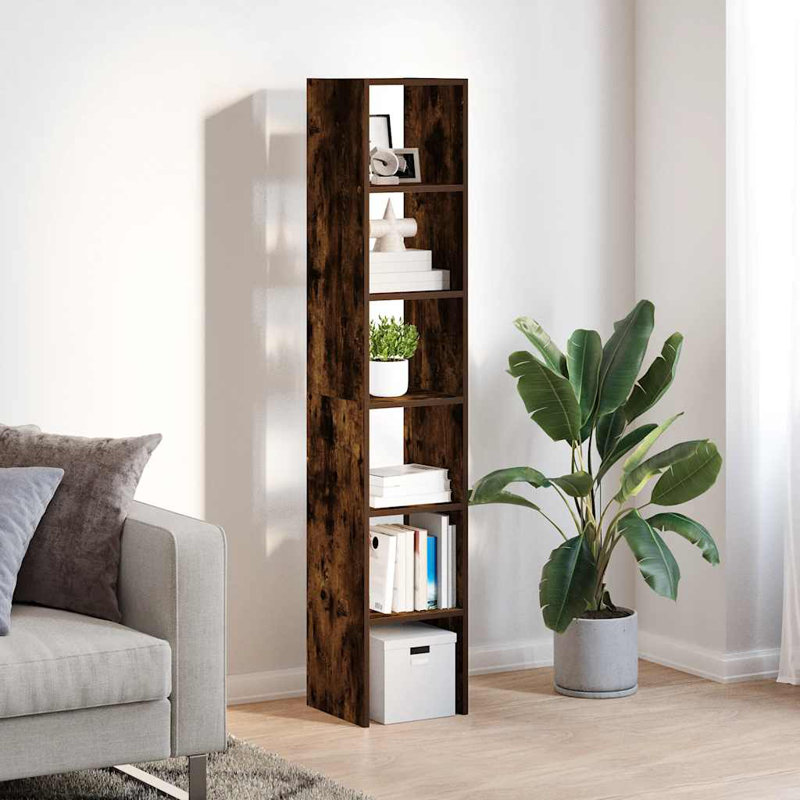 Aimi 80 cm H x 30 cm W Bookcase, Smoked oak
