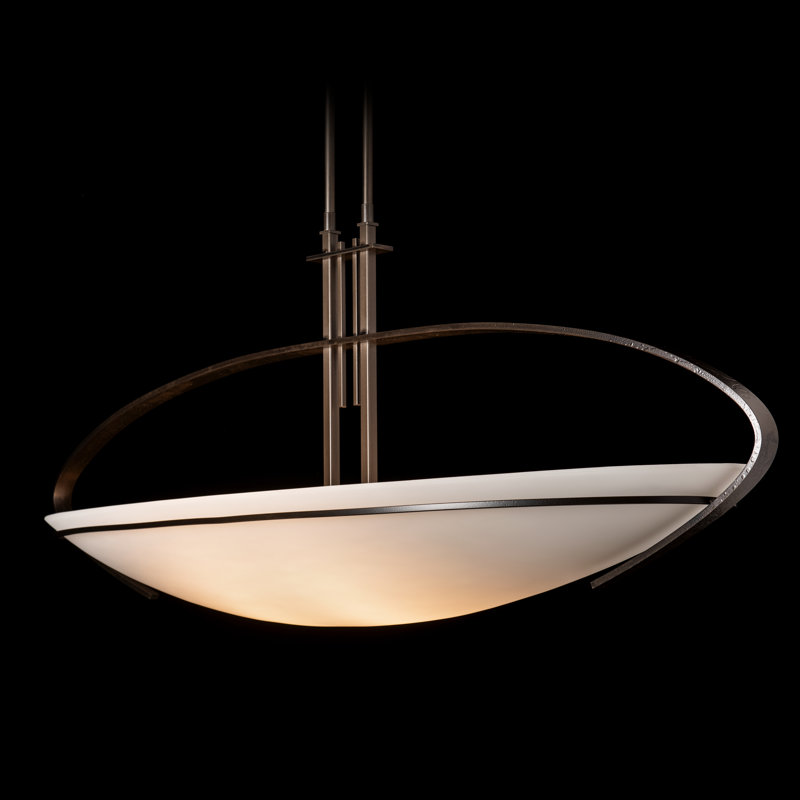 Mackintosh 2 - Light Bowl Pendant, Dark Smoke, 17.3" H x 41" W x 13.8" D
