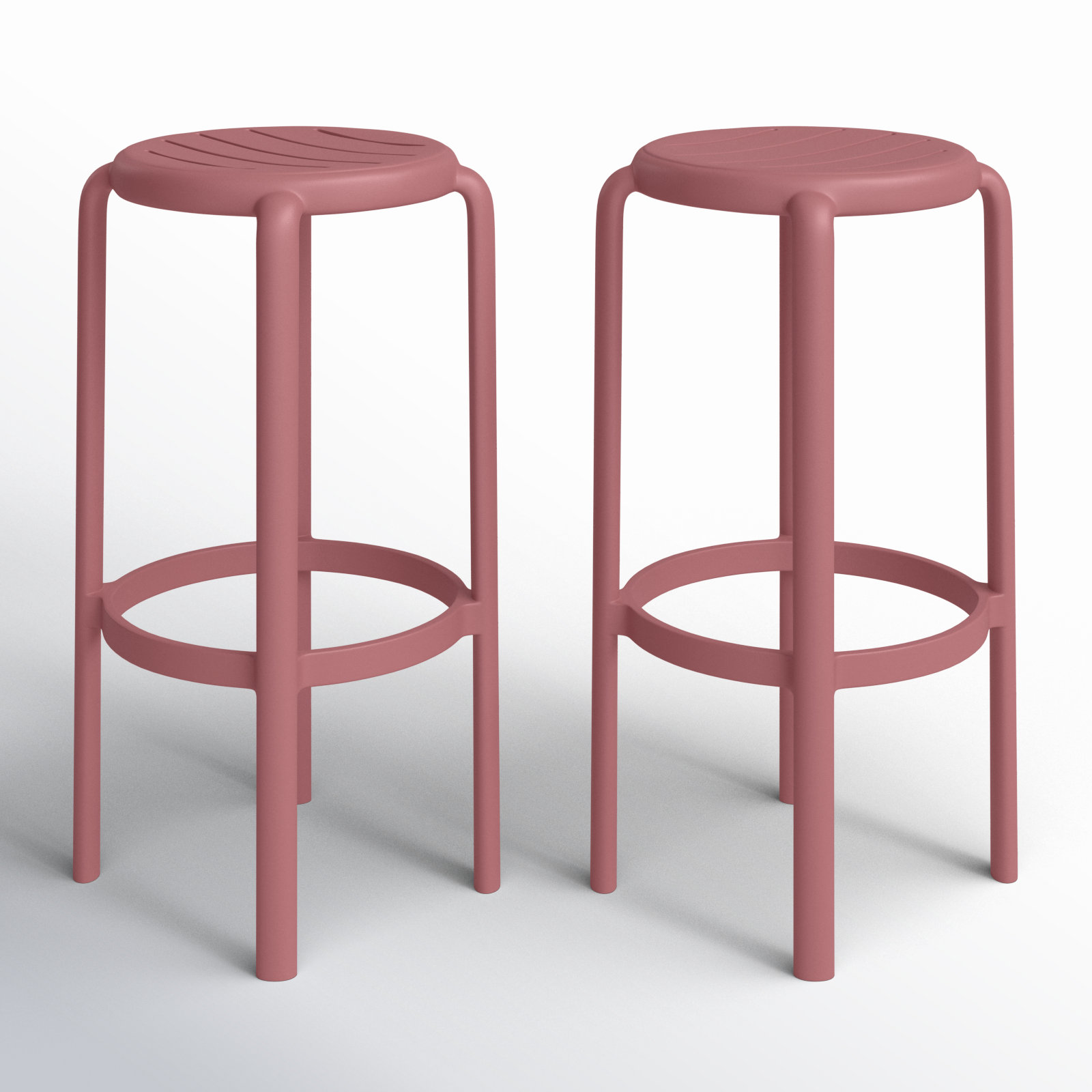 Awan Backless Outdoor Bar Stool, 29.75", 	Marsala