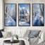 «Winter Snowy Serenity», 3 pièces sur toile-98523454-98523455