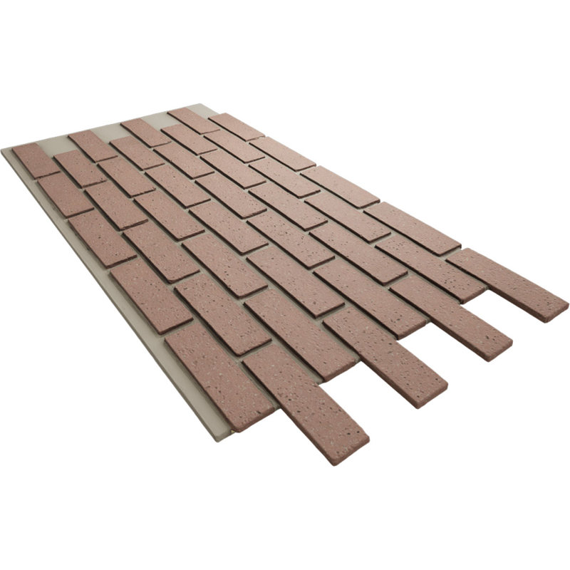 Panneau de fausses briques traditionnelles EverStone, l 44 po x H 21 3/4 po x P 3/4 po, couleur rouge argile, Clay Red