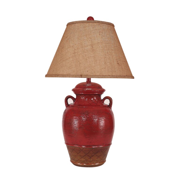 Halladay 29" Red Table Lamp (only 2 pcs shade ,INCOMPLETE)