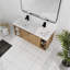 Meuble-lavabo mural avec lavabo double, charnière de porte à fermeture en douceur