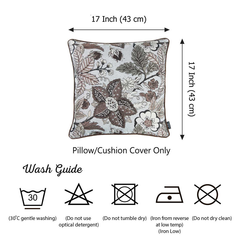 Housse de coussin Forest, Noir / Rose, Housse de coussin seulement - sans coussin