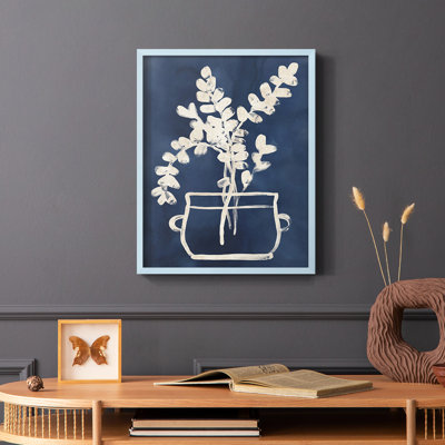 Vessel on Indigo I Framed Print - Solid Wood