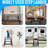 RV Steps with Handrail, 2 Steps Ladder Hot Tub Steps with Handrail, Portable Mobile Home Stairs Outdoor RV Stairs for 5th Wheel RVs