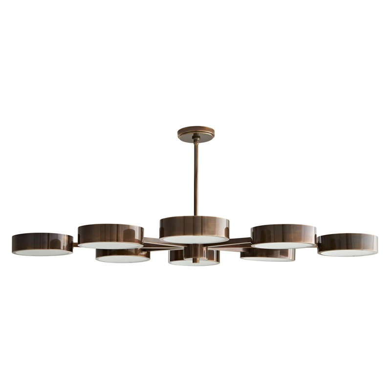Linus 8 - Light Chandelier, Heritage Brass