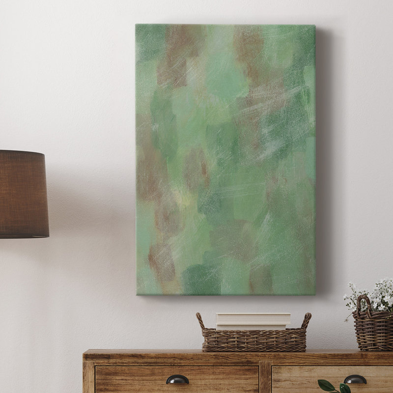 Green Shadows II -Custom Wrapped Gallery Cavas, 18" H x 12" W