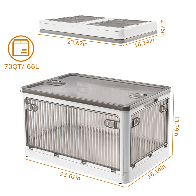 Bac de rangement en plastique Matther, Jaune