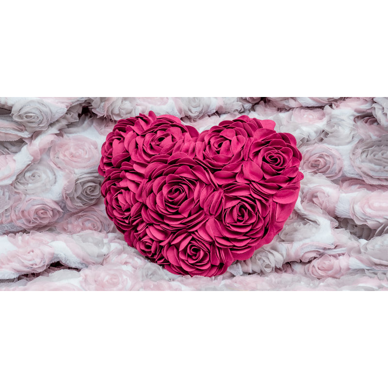  Housse de coussin 3D Flower, Magenta