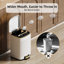 Poubelle de salle de bain 2,6 gallons, poubelle en acier inoxydable à large ouverture carrée, couvercle à fermeture douce et doublure intérieure amovible, poubelle pour cuisine, salle de bain, chambre à coucher, bureau à domicile (blanc)-129504840