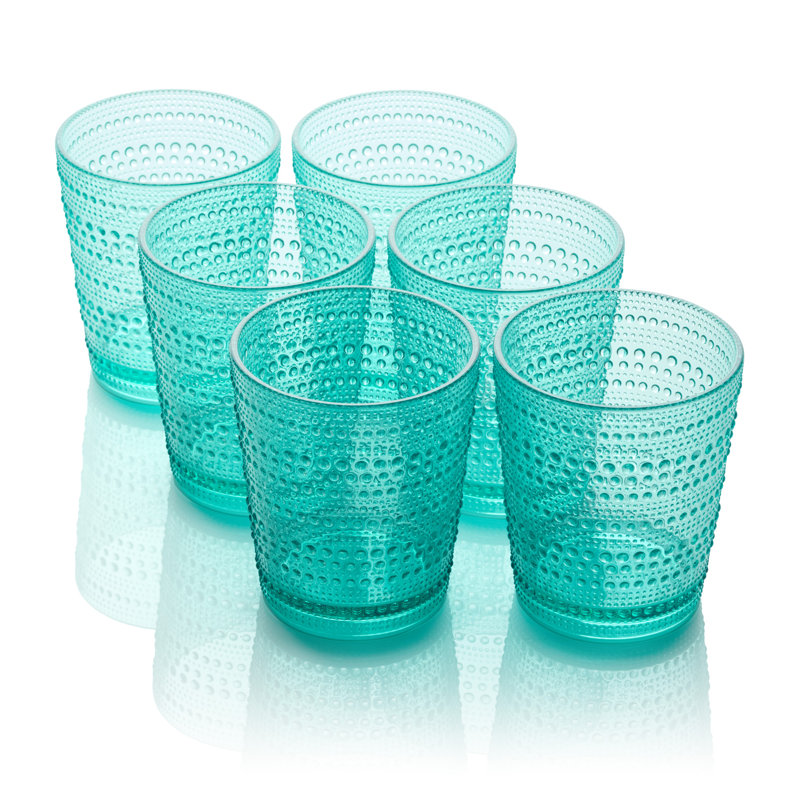 Ensemble de 6 verres à vin en acrylique 16 oz Santa Fe, Sarcelle, 16 oz
