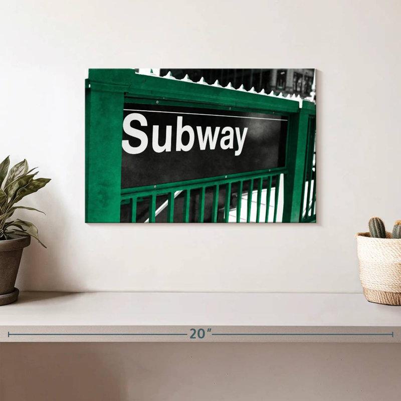 Enseigne de métro Mehar, H 8 po x l 12 po