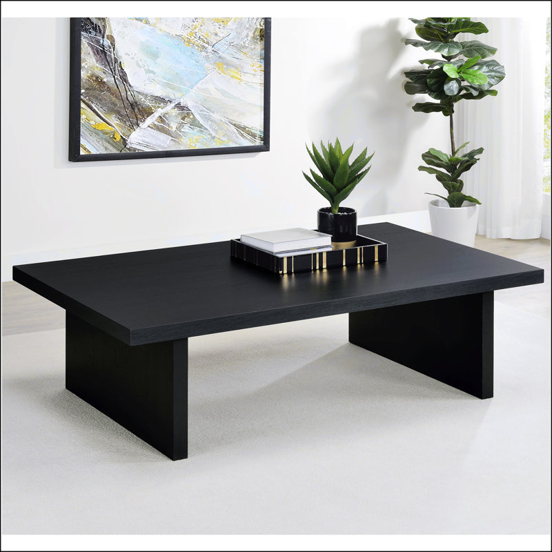 Table basse rectangulaire en stratifié d'ingénierie