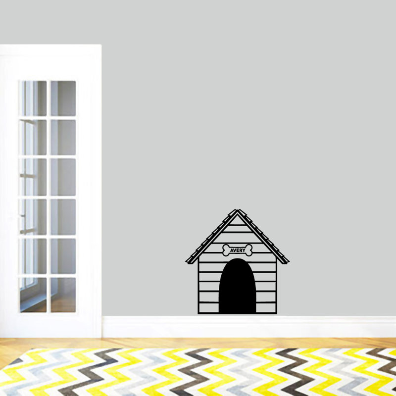 Adhésif décoratif maison de chien, Oui, Noir