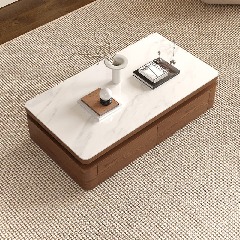 Sintered Stone Rectangular Coffee Table, 47.24"W*23.62"D*15.75"H
