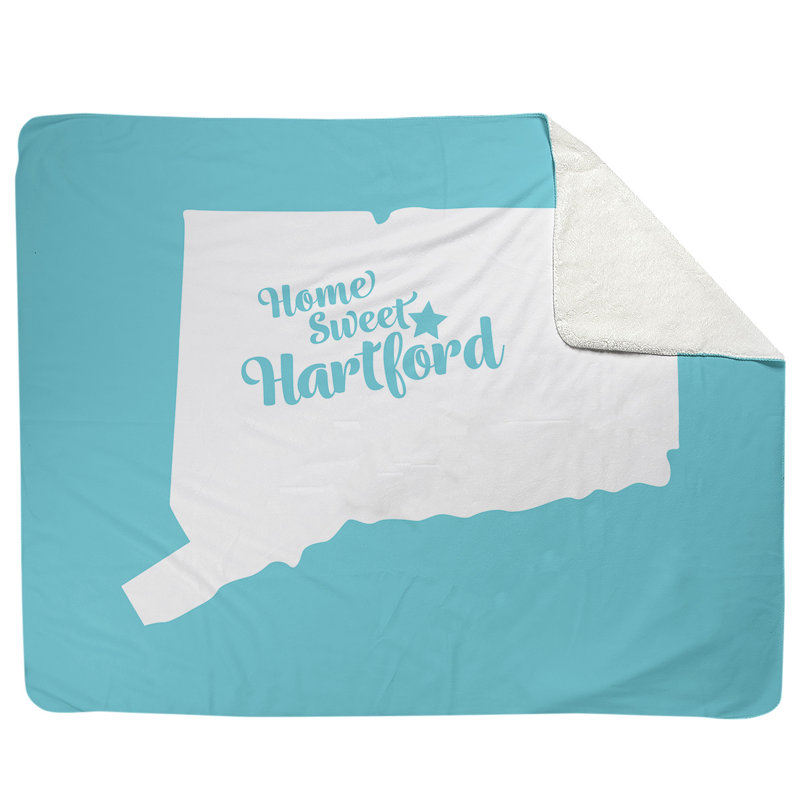 Jeté hartford connecticut polaire, l 52,5 po x L 62,5 po, Bleu sarcelle