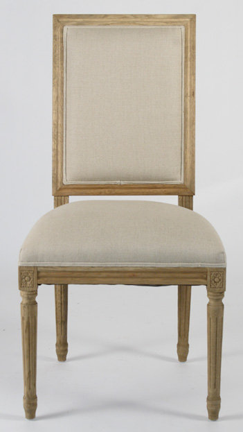 Louis Upholstered Dining Chair, Natural Oak, Natural