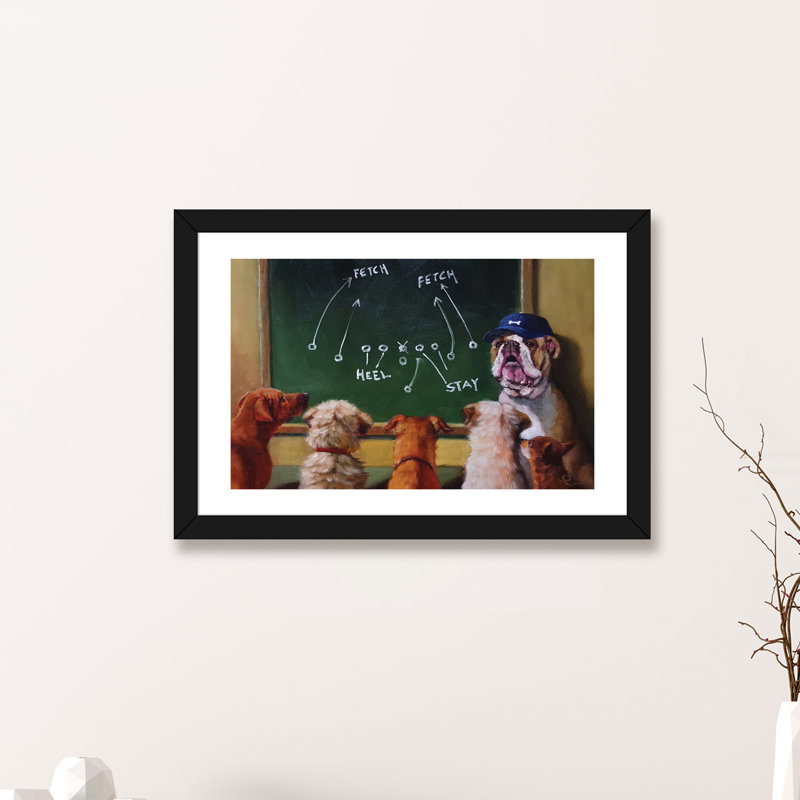 «Game Plan», art encadré, H 16 po x l 24 po x P 1 po, Papier encadré noir