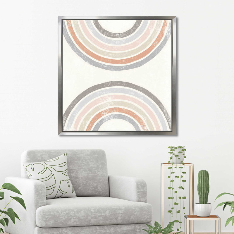 Over the Rainbow I - impression, Cadre flottant argent, H 21,5 po x l 21,5 po x P 2 po