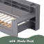 Lit de jour en bois avec tablettes de rangement-720399044