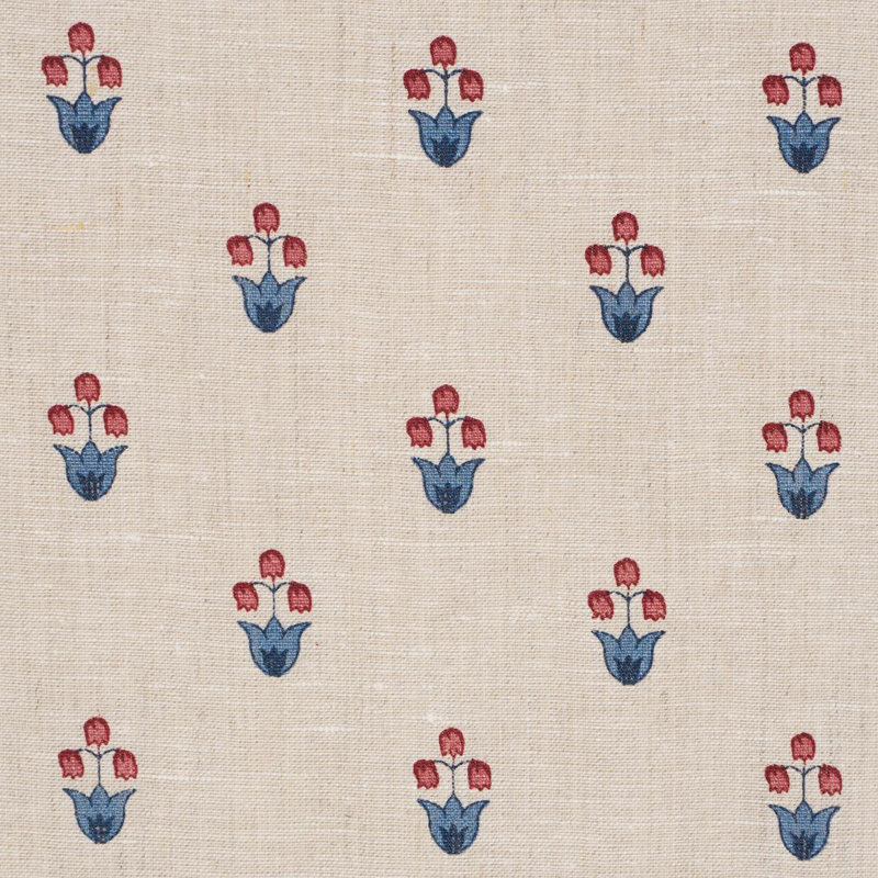 Moira Hand Print Fabric, Tan