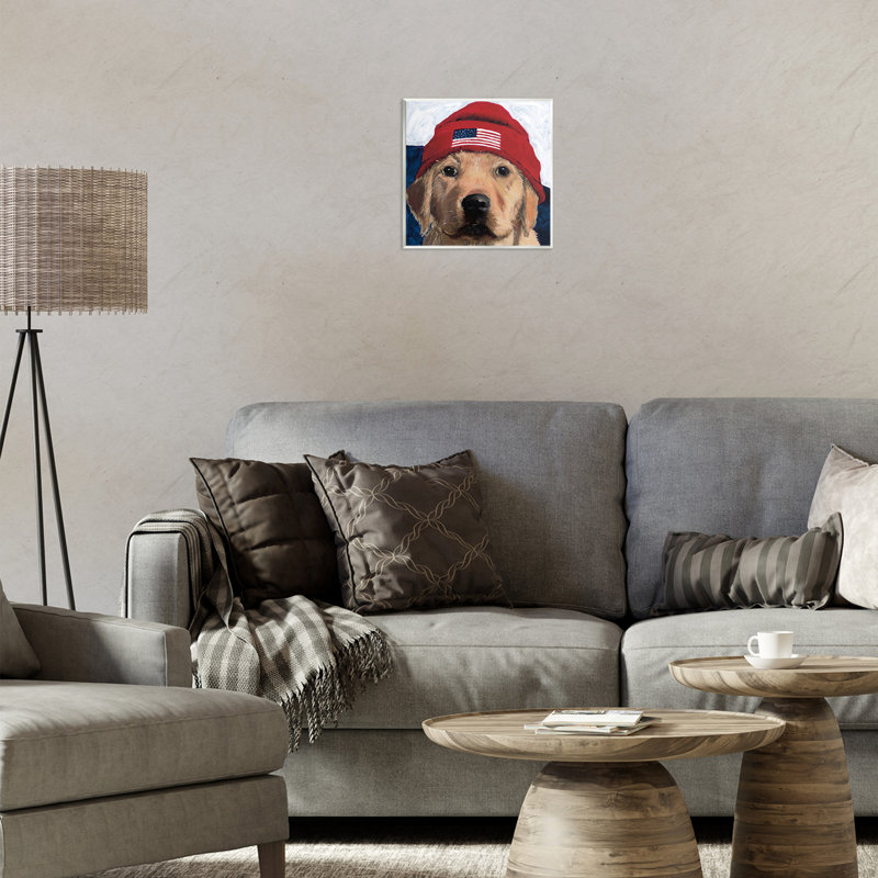 Plaque murale American Dog in Hat, design par Wani Pasion