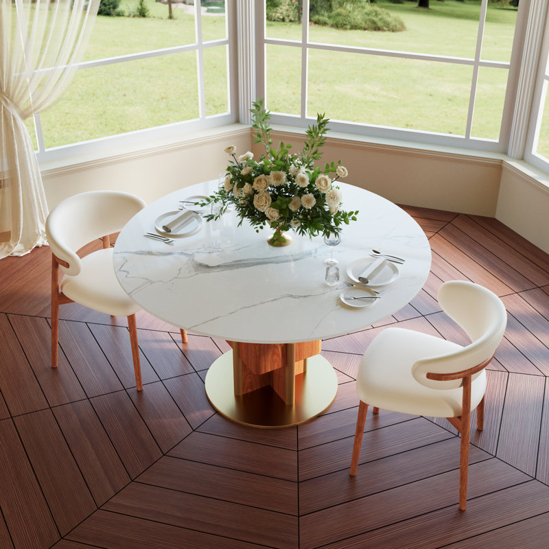 Table bistro moderne 43 po pour 2-4 places Modern, H 29,9 po x L 43,3 po x l 43,3 po, Blanc