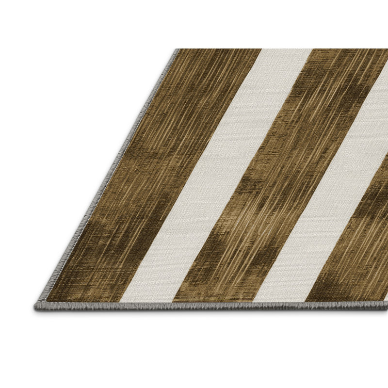 Machine Washable Botanical Area Rug, Square 8'