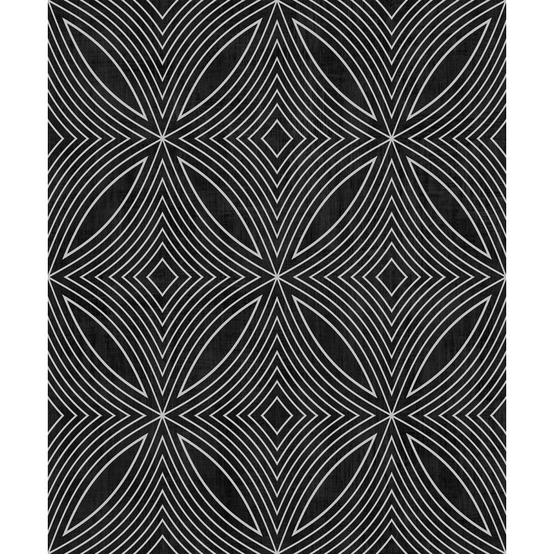 Robbin 10m x 53cm Textured Metallic Finish Non-pasted Wallpaper Roll, Black/ Silver