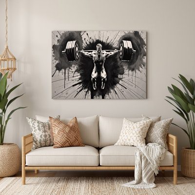 Sports Weightlifting Green Metal Wall Art