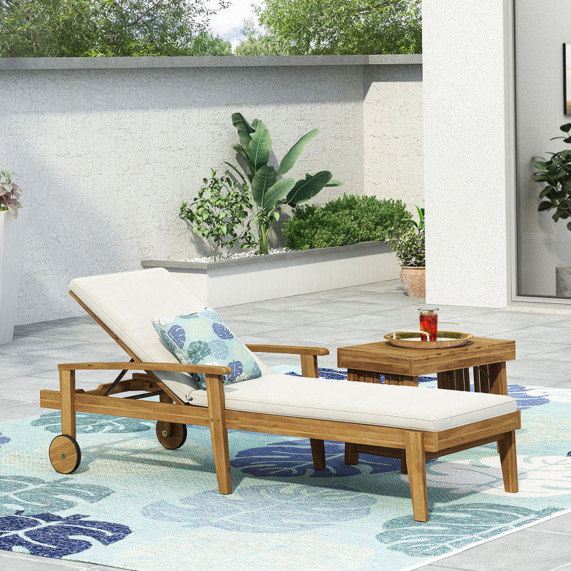 Chaise longue Jason, Teck, Teck