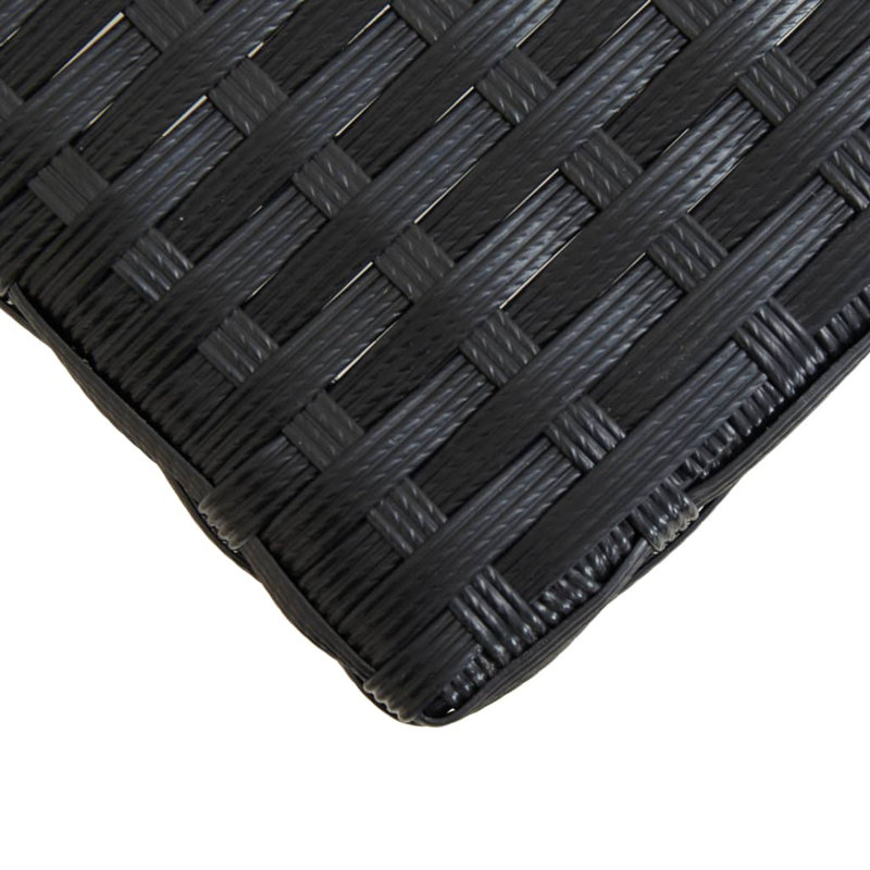 Aidi Wicker Outdoor Bench, Black