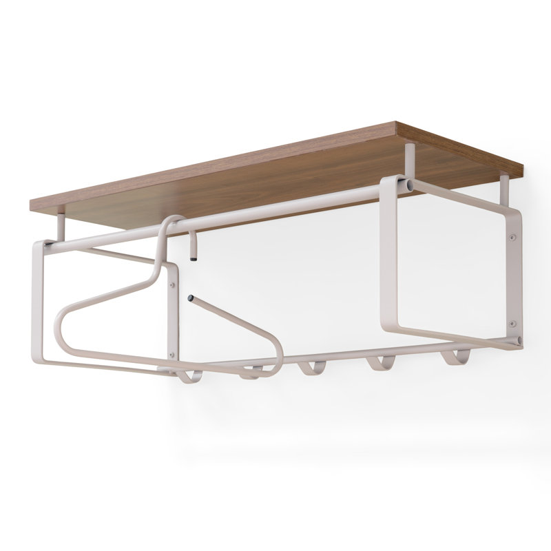 Wall 5 - Hook Wall Mounted Coat Rack, Silky Taupe